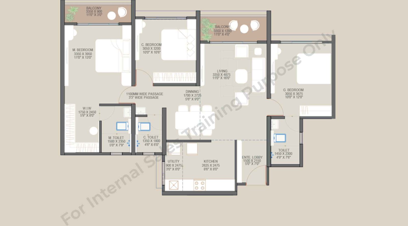Goyal-My-Home-Codename-Roots-Floor-Plan-3-BHK-Signature-1036-Sqft